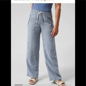 NWT Athleta Cabo linen Wide Leg Pants